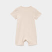 Lot 2 combishorts manches courtes coton taupe b&eacute;b&eacute;