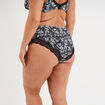 Shorty microfibre empi&egrave;cements dentelle noir femme grande taille