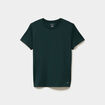 T-shirt de sport droit manches courtes vert fonc&eacute; femme