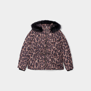 doudoune cintree a capuche fourrure marron femme Doudoune cintrée à capuche fourrure marron femme