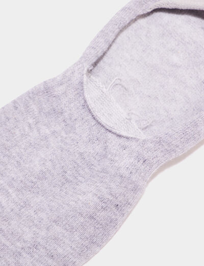 Lot 5 paires socquettes invisibles gris femme