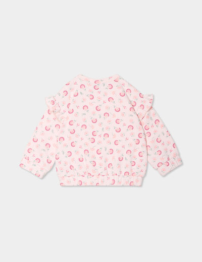 Sweat épaules à volants Creeks creme bébé fille