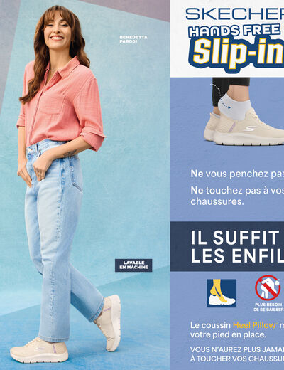 Baskets running Slip-ins Skechers bleu femme