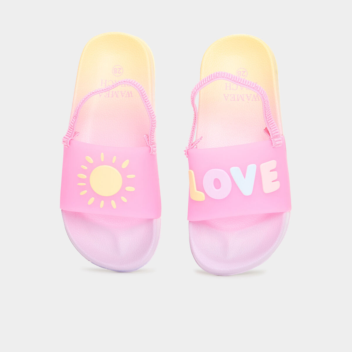 Mules de plage avec brides multicolore fille