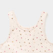 Robe chasuble courte sans manches coton beige fille