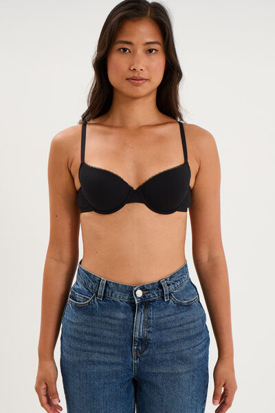 Soutien-gorge padd&eacute; embo&icirc;tant noir femme