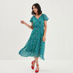 Robe midi droite vert femme