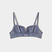 Lot 2 soutiens-gorge corbeille paddé bleu gris femme