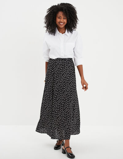Chemise oversize manches longues blanc femme