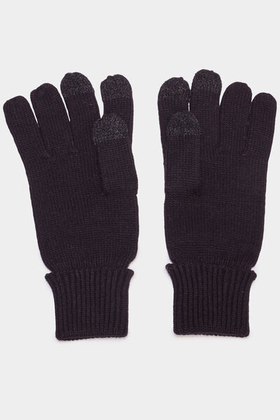 Gants tactiles noir femme