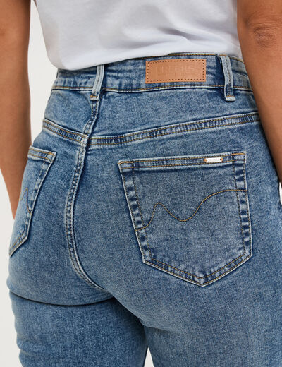 Jeans regular 5 poches coton denim stone femme