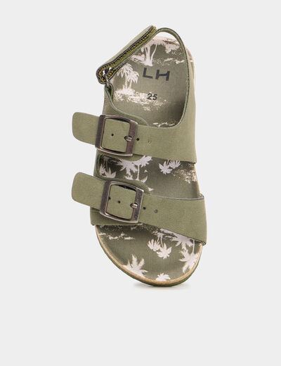 Sandales vert kaki garçon