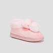 Chaussons avec pompons rose fille
