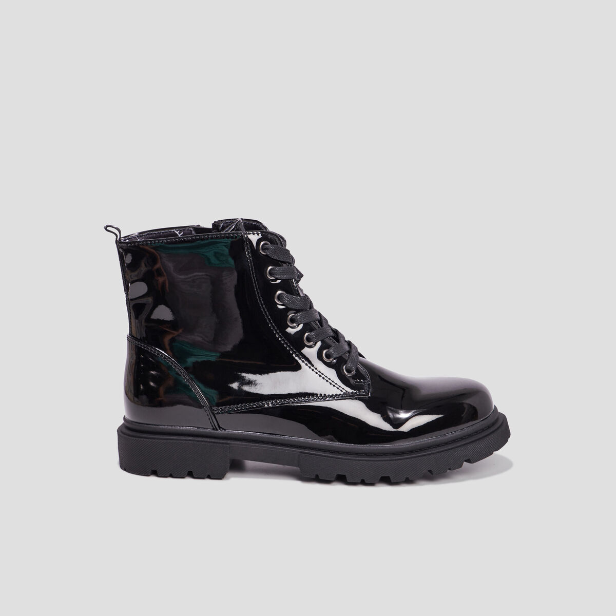 Bottines vernies zipp&eacute;es Liberto noir fille