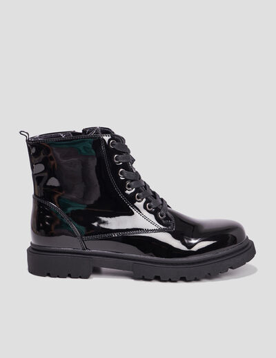 Bottines vernies zippées Liberto noir fille