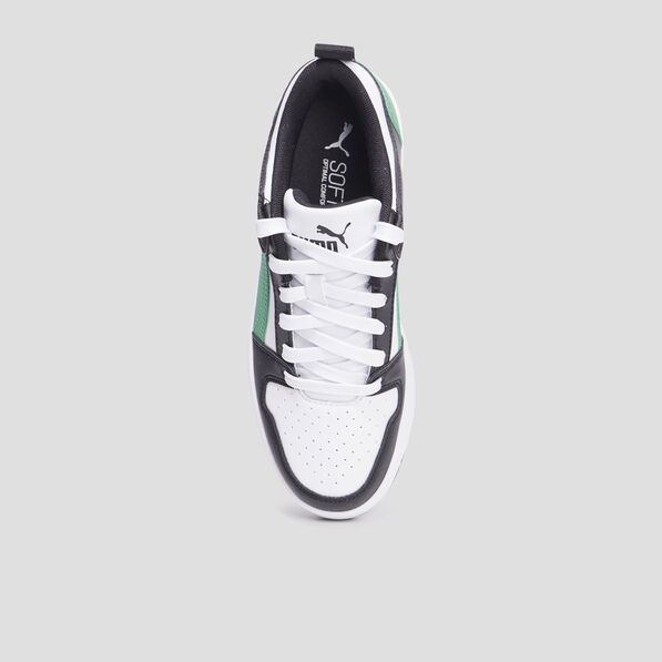 Tennis basse à lacets Puma Rebound vert garçon