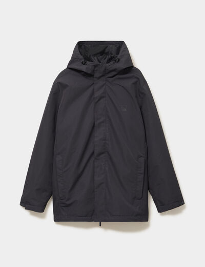 Parka chaude 3-en-1 imperm&eacute;able gris fonc&eacute; homme