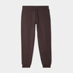 Pantalon jogging droit molleton marron foncé homme