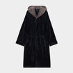Peignoir long col châle noir homme