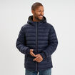 Blouson à capuche zippé vert kaki homme