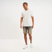 Polo jersey droit manches courtes coton gris homme