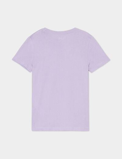 T-shirt en coton manches courtes mauve garçon
