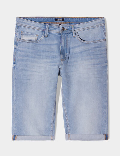 Bermuda regular en jean Creeks denim triple stone homme