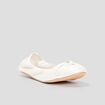 Ballerines effet nou&eacute; blanc femme
