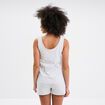 Ensemble pyjama short et débardeur coton gris clair femme