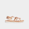 Sandales en cuir Kickers Brahmia rose fille