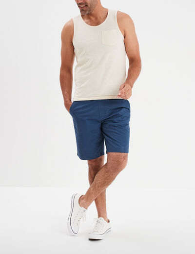 Débardeur droit 1 poche coton Creeks ecru homme
