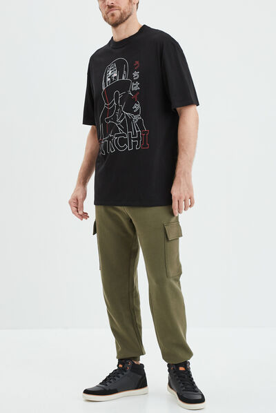 T-shirt manches courtes Naruto Itachi noir homme