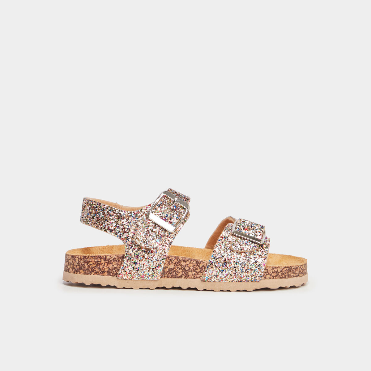 Sandales plates à paillettes primaire multicolore fille