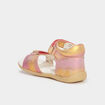 Sandales en cuir Kickers Binsia rose fille