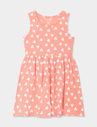 Robe patineuse sans manches coton vieux rose fille