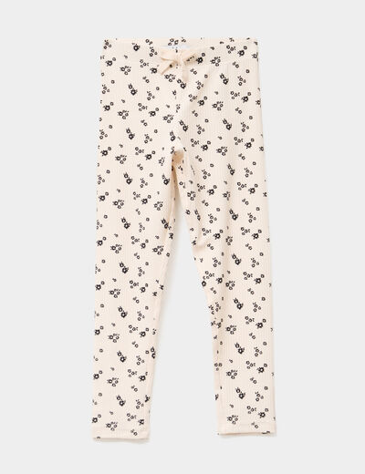 Legging côtelé coton beige fille