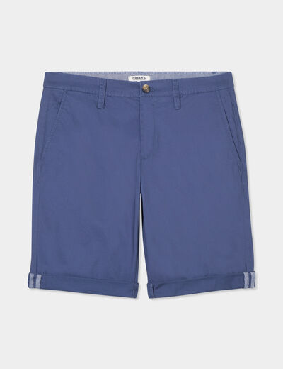 Short chino slim Creeks bleu foncé homme