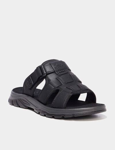 Mules &agrave; scratchs noir homme