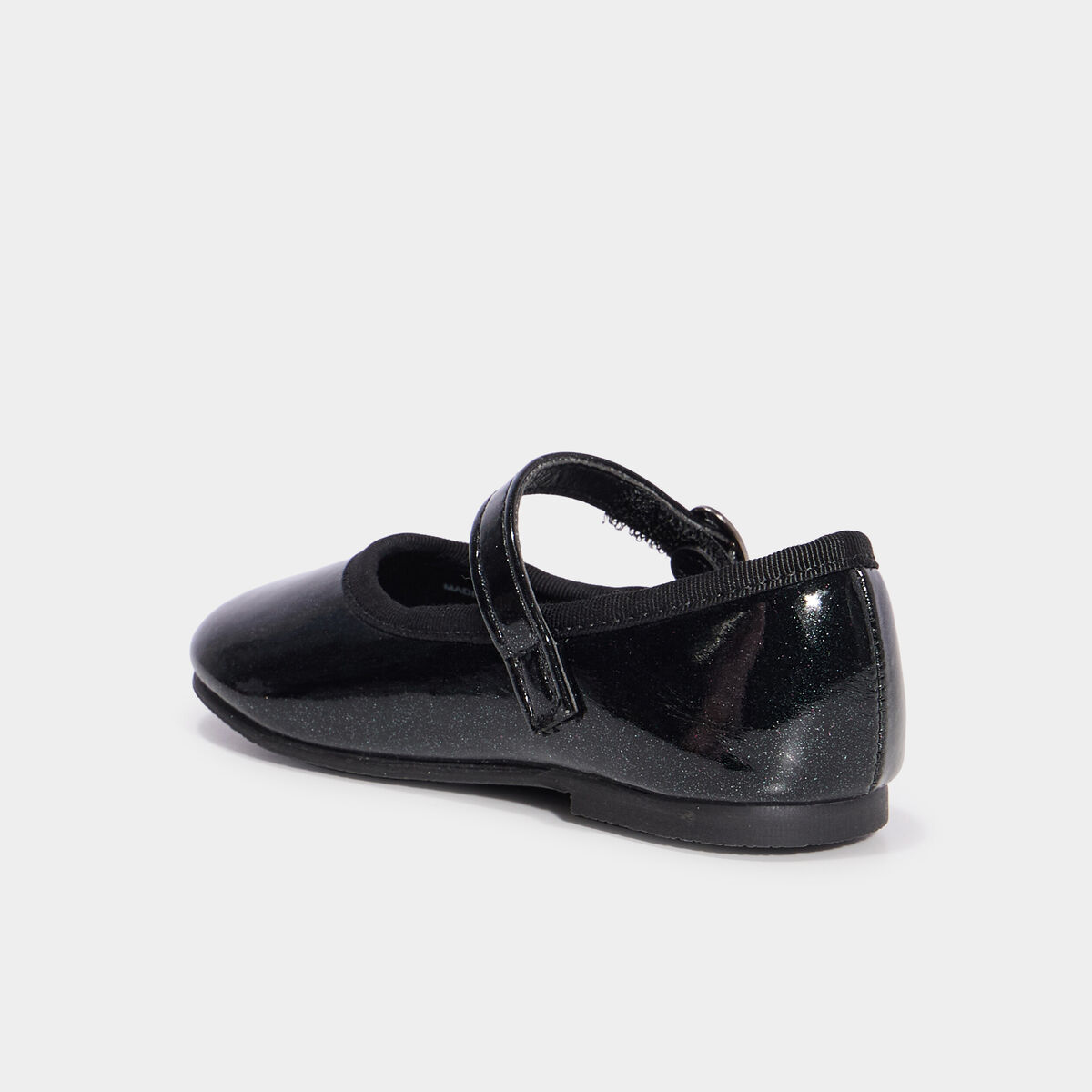 Ballerines vernies à paillettes noir bébé fille