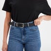 Ceinture avec boucle noir femme