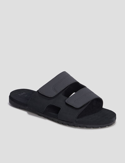 Mules à scratchs gris homme
