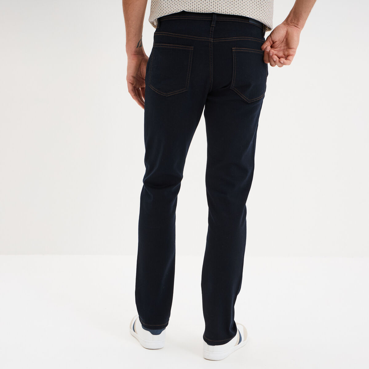 Jeans straight avec 5 poches denim brut clean homme