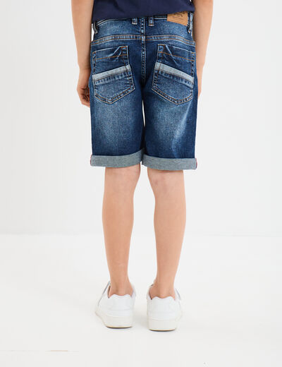 Bermuda regular en jean Creeks denim stone garçon