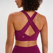 Brassi&egrave;re de sport ajust&eacute;e dos nageur violet fonc&eacute; femme