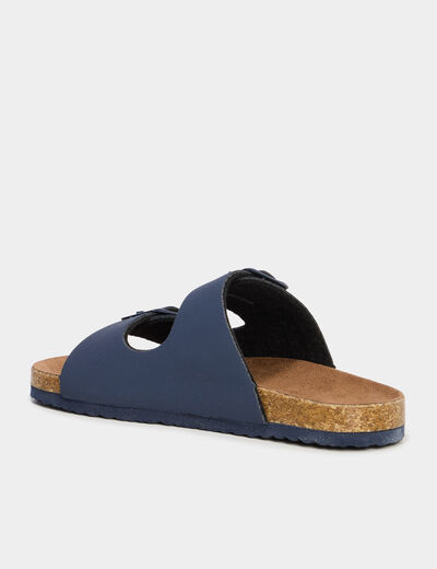 Mules avec boucles bleu marine garçon