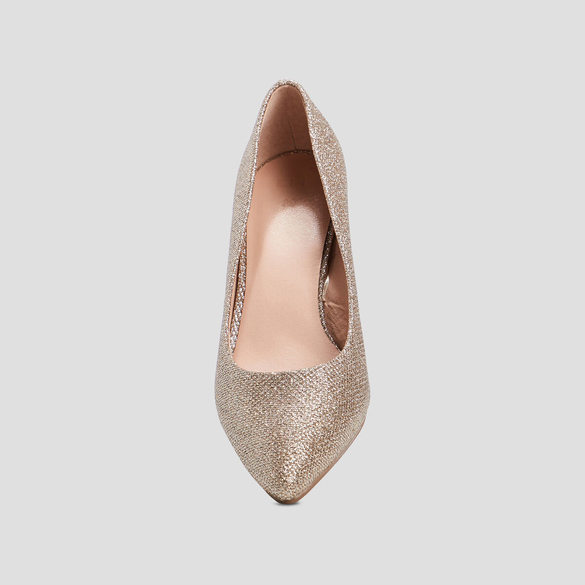 Escarpins &agrave; talons paillet&eacute;s couleur or femme