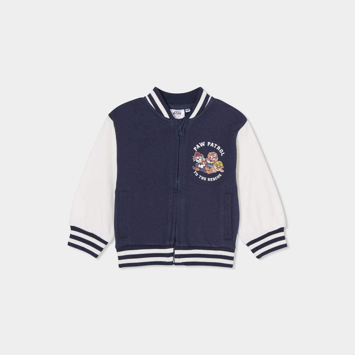 Gilet col teddy coton Pat Patrouille bleu marine bébé garçon