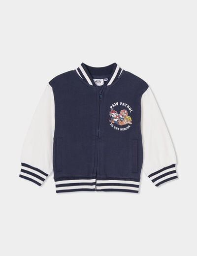 Gilet col teddy coton Pat Patrouille bleu marine bébé garçon