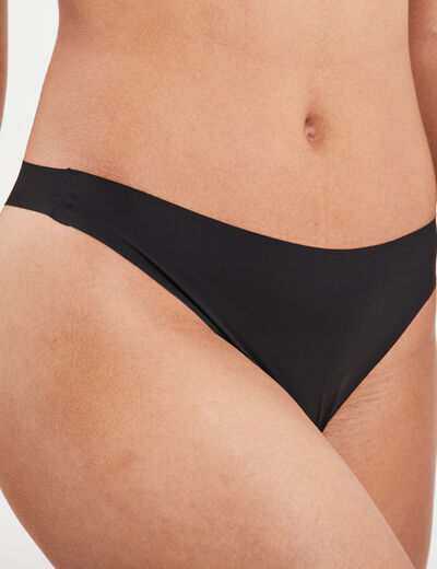 String sans couture noir femme