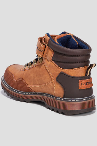 Bottines à lacets Trappeur marron cognac garçon